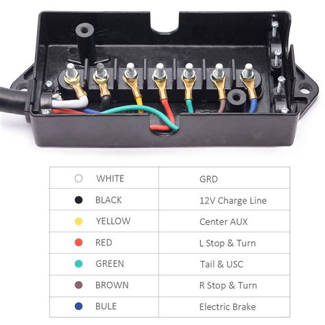 7-way junction box wiring diagram|7 terminal junction box.